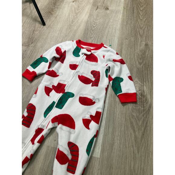 Carter's Baby‎ Christmas Fleece Footed Pajamas Red Size 18 Months - Picture 9 of 10